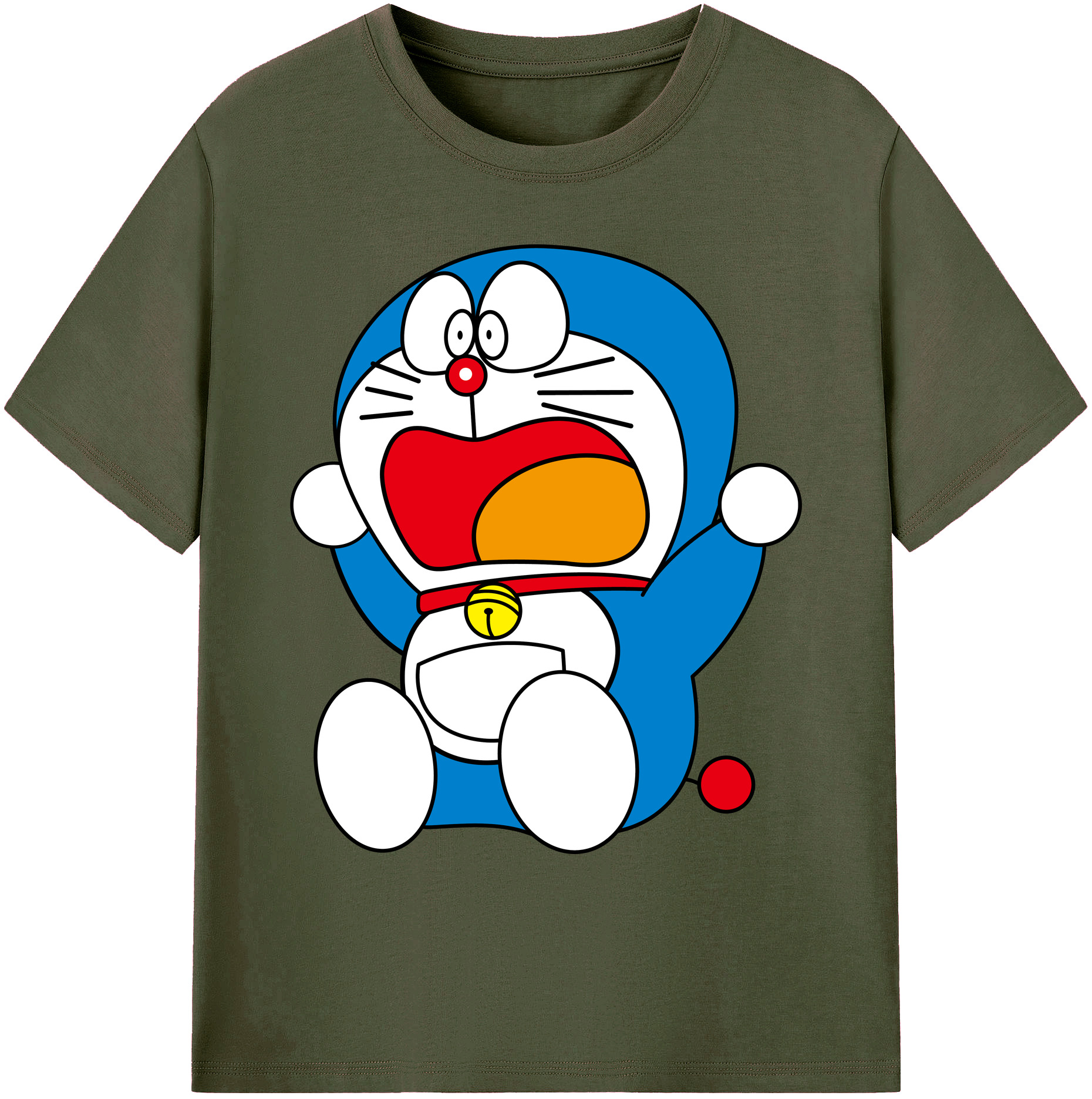 （画像用） ドラえもん Doraemon 綿100％ メンズ半袖Tシャツ｜肌触りやわらか＆通気性